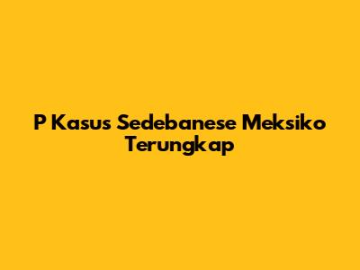 P Kasus Sedebanese Meksiko Terungkap
