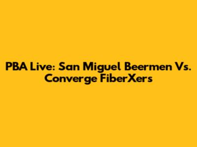 PBA Live: San Miguel Beermen Vs. Converge FiberXers