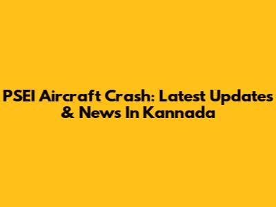PSEI Aircraft Crash: Latest Updates & News In Kannada