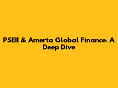 PSEII & Amerta Global Finance: A Deep Dive