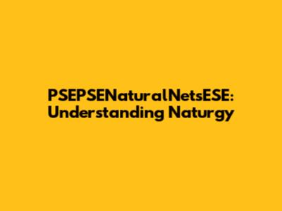 PSEPSENaturalNetsESE: Understanding Naturgy