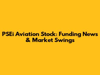 PSEi Aviation Stock: Funding News & Market Swings