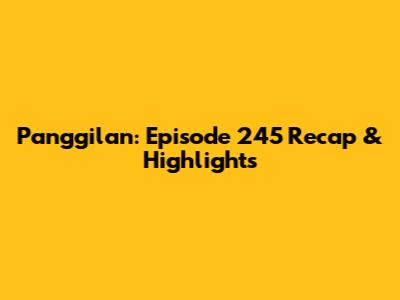 Panggilan: Episode 245 Recap & Highlights