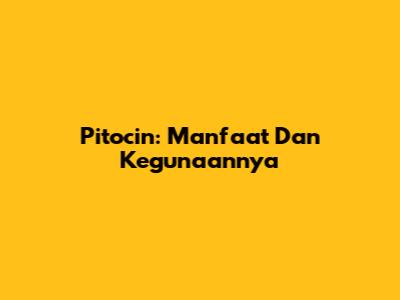 Pitocin: Manfaat Dan Kegunaannya