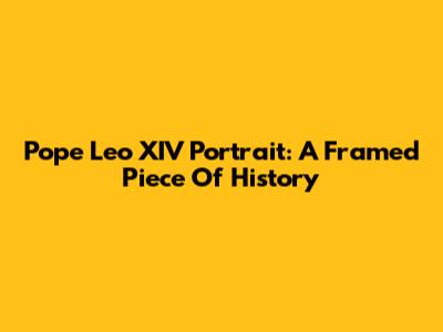 Pope Leo XIV Portrait: A Framed Piece Of History