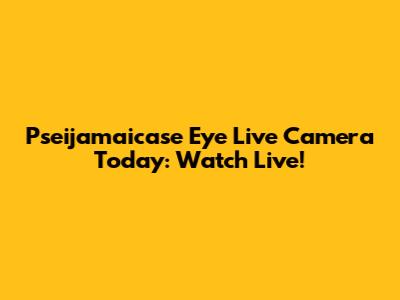 Pseijamaicase Eye Live Camera Today: Watch Live!