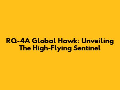 RQ-4A Global Hawk: Unveiling The High-Flying Sentinel
