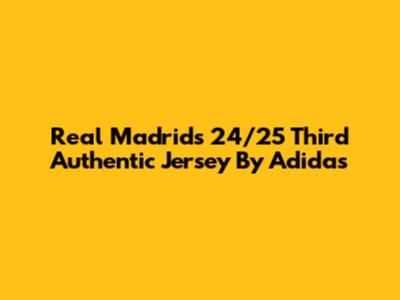 Real Madrid's 24/25 Third Authentic Jersey By Adidas