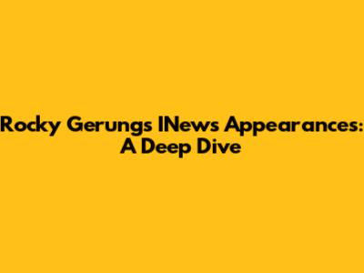Rocky Gerung's INews Appearances: A Deep Dive