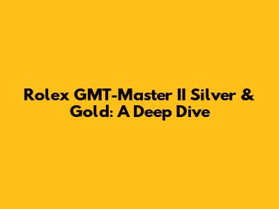 Rolex GMT-Master II Silver & Gold: A Deep Dive