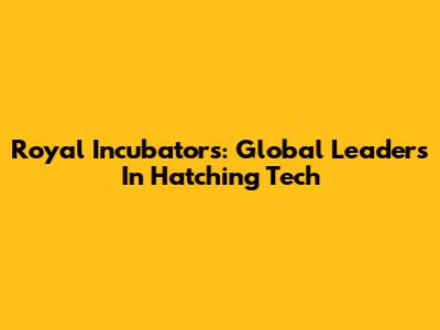 Royal Incubators: Global Leaders In Hatching Tech