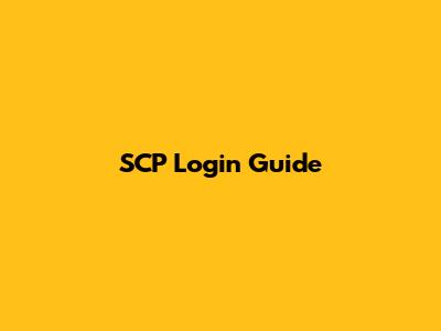 SCP Login Guide