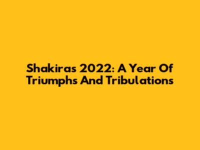 Shakira's 2022: A Year Of Triumphs And Tribulations