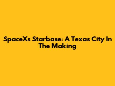 SpaceX's Starbase: A Texas City In The Making