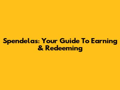 Spendelas: Your Guide To Earning & Redeeming
