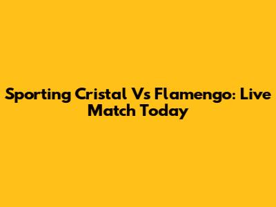 Sporting Cristal Vs Flamengo: Live Match Today