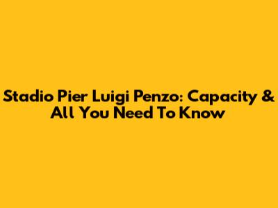 Stadio Pier Luigi Penzo: Capacity & All You Need To Know