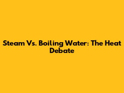 Steam Vs. Boiling Water: The Heat Debate