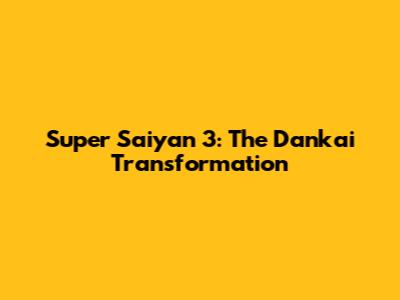 Super Saiyan 3: The Dankai Transformation