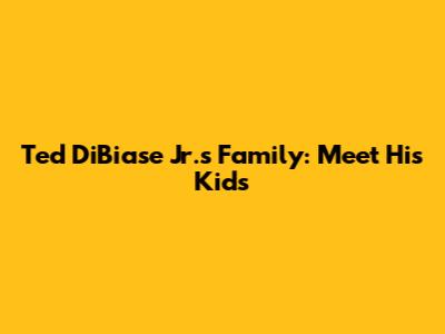 Ted DiBiase Jr.'s Family: Meet His Kids