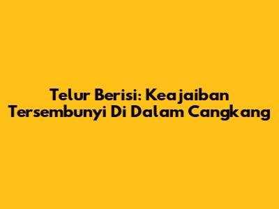 Telur Berisi: Keajaiban Tersembunyi Di Dalam Cangkang