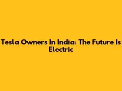 Tesla Owners In India: The Future Is Electric