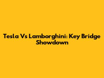 Tesla Vs Lamborghini: Key Bridge Showdown