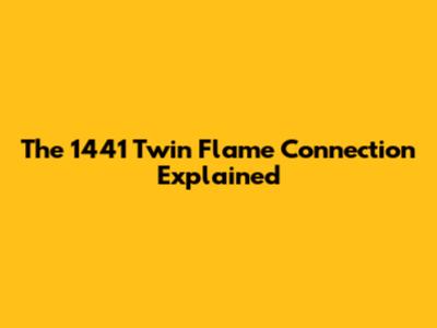 The 1441 Twin Flame Connection Explained