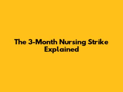 The 3-Month Nursing Strike Explained