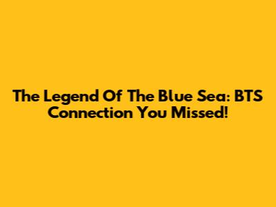 The Legend Of The Blue Sea: BTS Connection You Missed!
