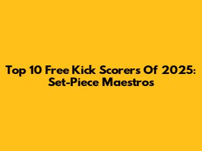 Top 10 Free Kick Scorers Of 2025: Set-Piece Maestros