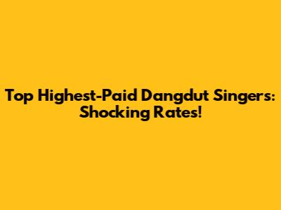 Top Highest-Paid Dangdut Singers: Shocking Rates!