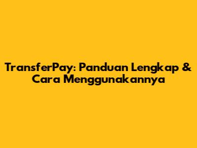 TransferPay: Panduan Lengkap & Cara Menggunakannya