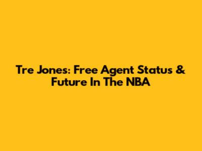 Tre Jones: Free Agent Status & Future In The NBA