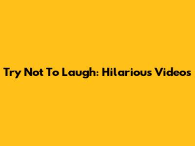 Try Not To Laugh: Hilarious Videos