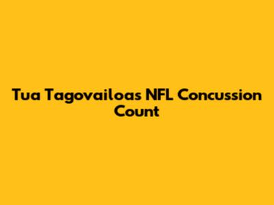 Tua Tagovailoa's NFL Concussion Count