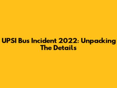 UPSI Bus Incident 2022: Unpacking The Details