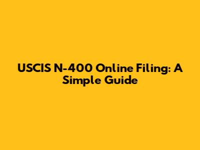 USCIS N-400 Online Filing: A Simple Guide