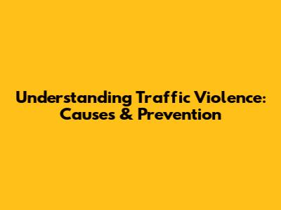 Understanding Traffic Violence: Causes & Prevention