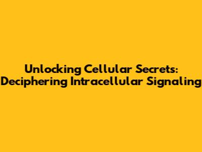 Unlocking Cellular Secrets: Deciphering Intracellular Signaling