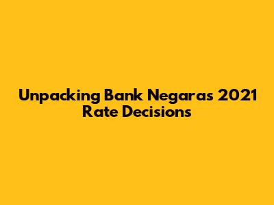 Unpacking Bank Negara's 2021 Rate Decisions