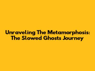 Unraveling The Metamorphosis: The Slowed Ghost's Journey