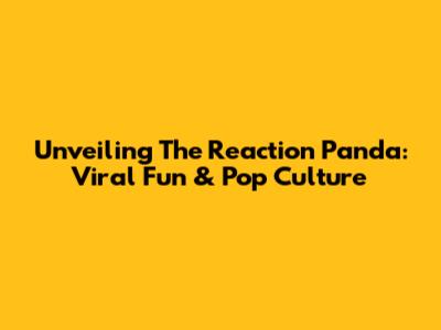 Unveiling The Reaction Panda: Viral Fun & Pop Culture