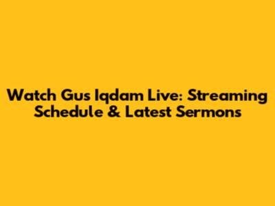 Watch Gus Iqdam Live: Streaming Schedule & Latest Sermons