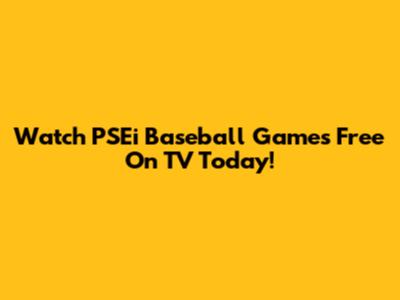 Watch PSEi Baseball Games Free On TV Today!