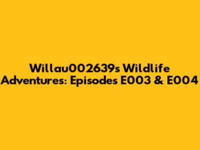Willau002639's Wildlife Adventures: Episodes E003 & E004