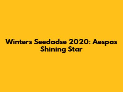 Winter's Seedadse 2020: Aespa's Shining Star