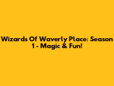 Wizards Of Waverly Place: Season 1 - Magic & Fun!