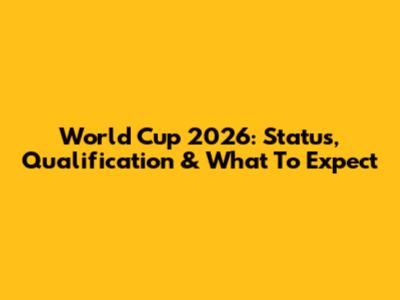 World Cup 2026: Status, Qualification & What To Expect