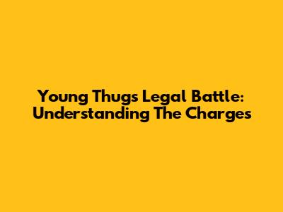 Young Thug's Legal Battle: Understanding The Charges